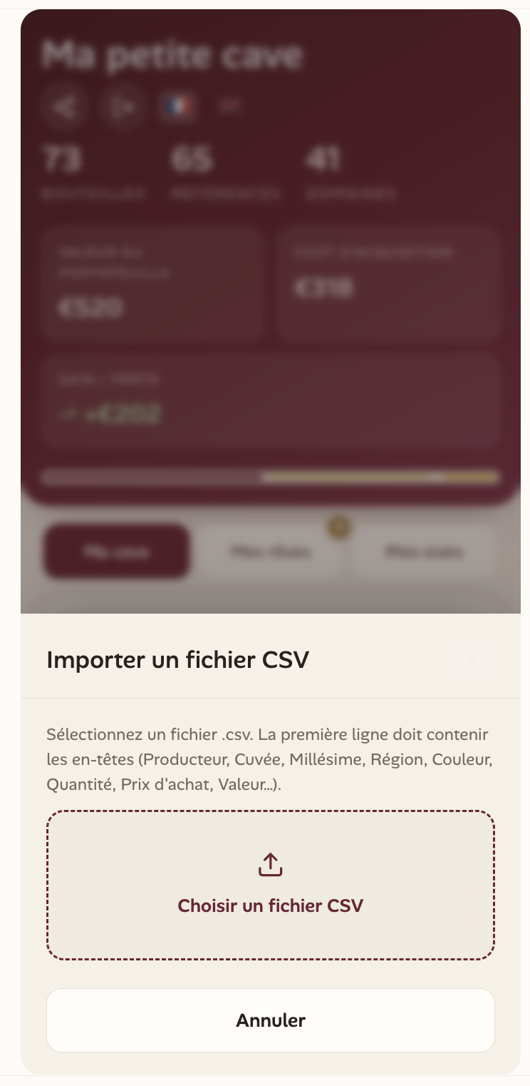 Importer depuis un CSV
